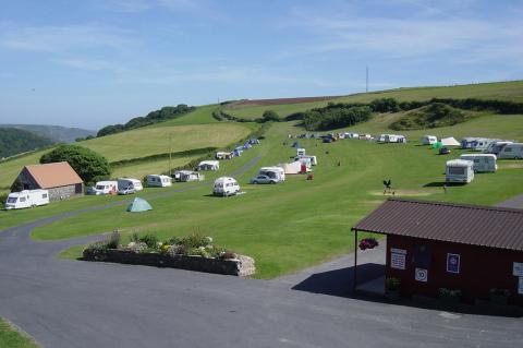 Higher Rew campsite near Malborough, Devon