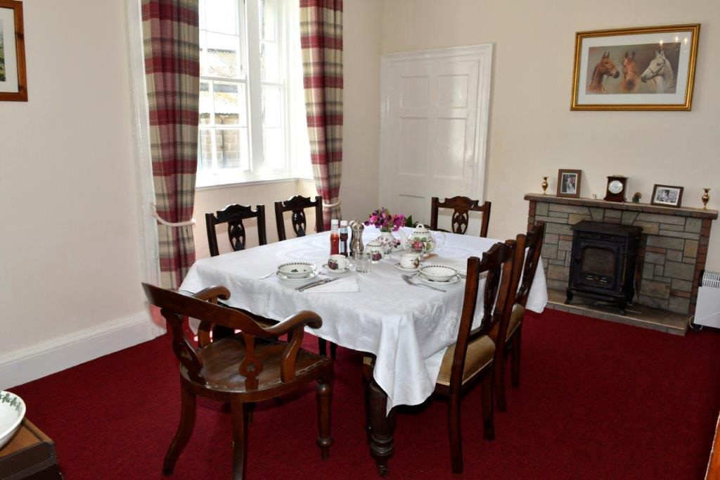 The dining room at Woodland Barton Farm, Avonwick