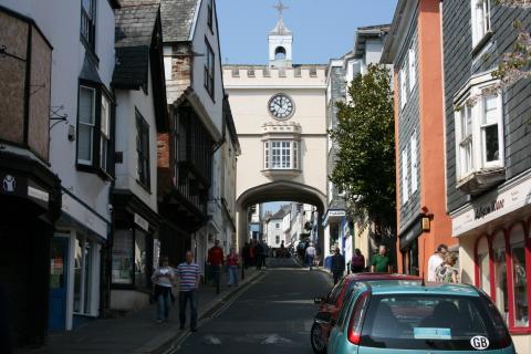 The Clock Tower on Totnes High Street